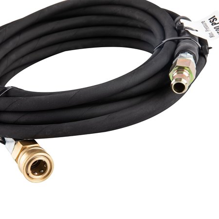 Clean Strike 25FT 4500PSI Rubber Steel Braided Hose with QC Coupler and Plug Ends CS-1006